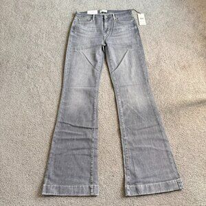 7 For All Mankind Dojo Original Trouser Flare NWT Bergamot Grey Sz 30